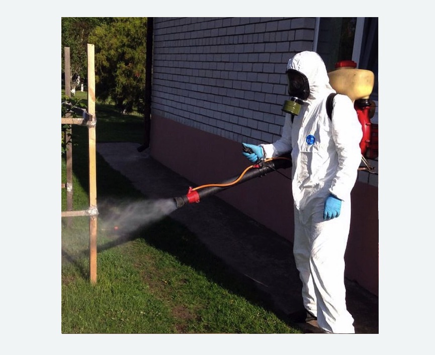 травля клещей на участке в Лахденпохье